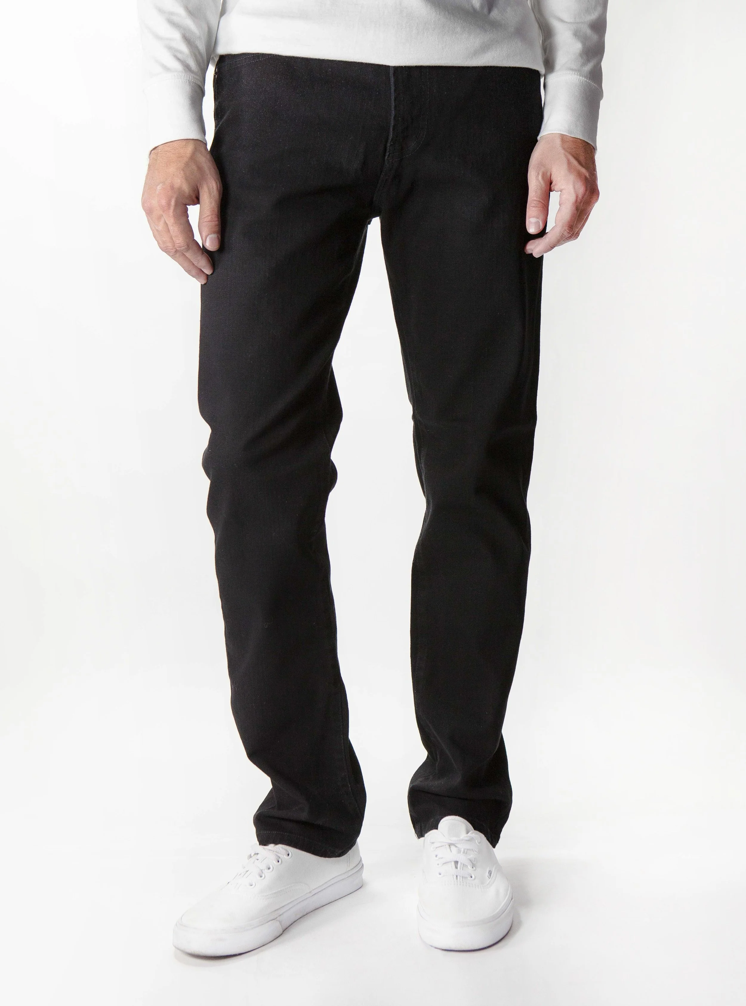 Black Slim Straight Jeans — Neo Blue Jeans – Made-in-USA Baggy Denim